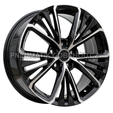 Alu kola Racing Line A5908, 18x8 5x114.3 ET40, černá + leštění