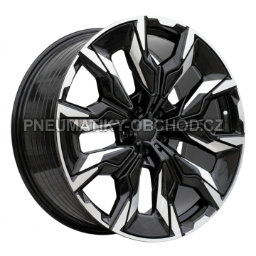 Alu kola Racing Line A5915, 20x10 5x112 ET46, černá + leštění (zátěžová)