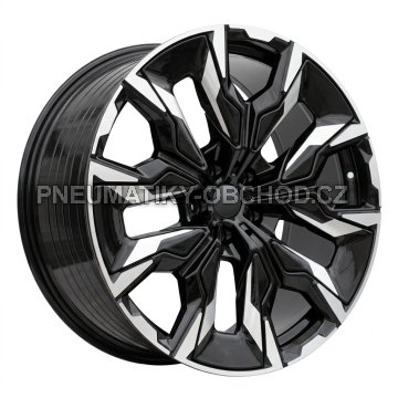 Alu kola Racing Line A5915, 20x8.5 5x112 ET28, černá + leštění (zátěžová)