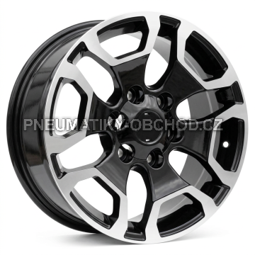 Alu kola Racing Line A6216, 17x7.5 6x139.7 ET25, černá + leštění (zátěžová)