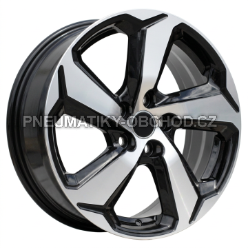 Alu kola Racing Line B1013, 18x7 5x114.3 ET35, černá + leštění