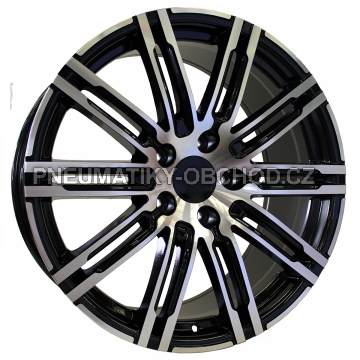 Alu kola Racing Line B1026, 20x9.5 5x130 ET47, černá + leštění (zátěžová)
