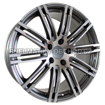 Alu kola Racing Line B1026, 21x10 5x130 ET50, šedivá + leštění (zátěžová)