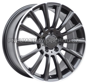 Alu kola Racing Line B1048, 18x7.5 5x112 ET44, černá + leštěný límec