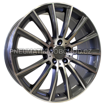 Alu kola Racing Line B1048, 18x9 5x112 ET45, šedivá + leštění