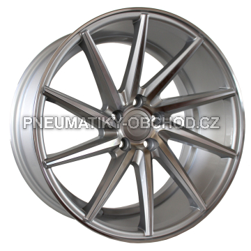 Alu kola Racing Line B1058, 19x9.5 5x120 ET38, stříbrná + leštění
