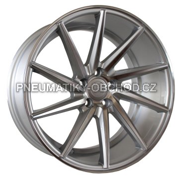 Alu kola Racing Line B1058, 20x10 5x112 ET38, stříbrná + leštění