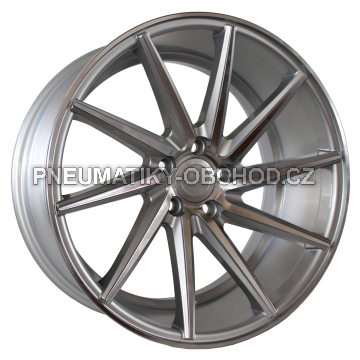 Alu kola Racing Line B1059, 19x9.5 5x120 ET38, stříbrná + leštění