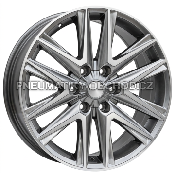 Alu kola Racing Line B1078, 20x8.5 6x139.7 ET25, stříbrná + leštění