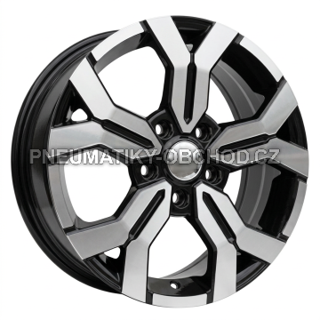 Alu kola Racing Line B1110, 17x6.5 5x114.3 ET50, černá + leštění