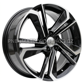 Alu kola Racing Line B1113, 17x7 5x100 ET51, černá + leštění