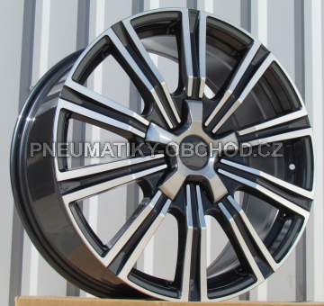 Alu kola Racing Line B1149, 20x8.5 5x150 ET60, černá + leštění (zátěžová)