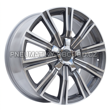 Alu kola Racing Line B1149, 21x8.5 5x150 ET60, šedivá + leštění (zátěžová)