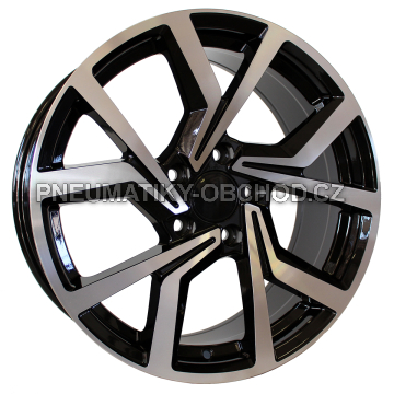 Alu kola Racing Line B1154, 17x7 5x100 ET45, černá + leštění
