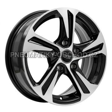 Alu kola Racing Line B1242, 15x6 4x100 ET40, černá + leštění