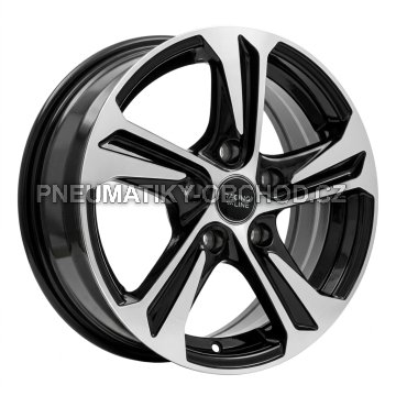 Alu kola Racing Line B1242, 15x6 4x100 ET45, černá + leštění