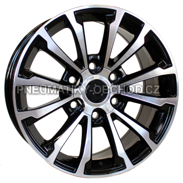 Alu kola Racing Line B1353, 19x8.5 6x139.7 ET30, černá + leštění (zátěžová)