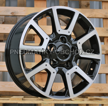 Alu kola Racing Line B1380, 18x8 5x150 ET60, černá + leštění (zátěžová)