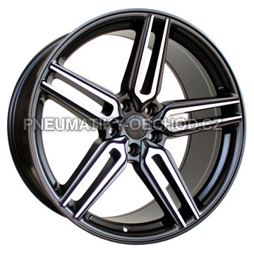 Alu kola Racing Line B1382, 20x10 5x114.3 ET35, černá matná + leštění celoroční použití