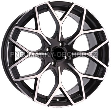 Alu kola Racing Line B1449, 17x7.5 3x112 ET25, černá matná + leštění
