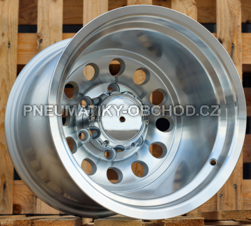 Alu kola Racing Line B1495, 15x12 6x139.7 ET-72, stříbrná + leštění