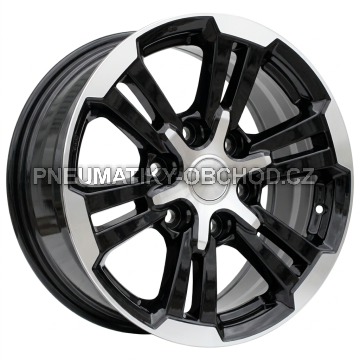 Alu kola Racing Line B1649, 17x7.5 6x139.7 ET38, černá + leštění (zátěžová)