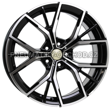 Alu kola Racing Line B1667, 19x8 5x112 ET30, černá + leštění (zátěžová)