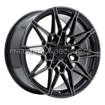 Alu kola Racing Line B1674, 19x8 5x112 ET27, černá + tmavé leštění