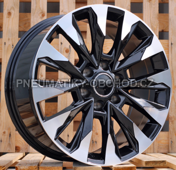 Alu kola Racing Line B1734, 20x8.5 5x150 ET50, černá + leštění (zátěžová)