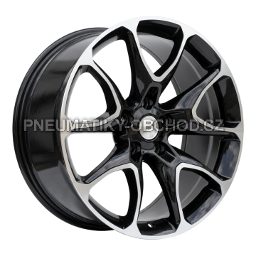 Alu kola Racing Line B1790, 20x9 5x127 ET32, černá + leštění
