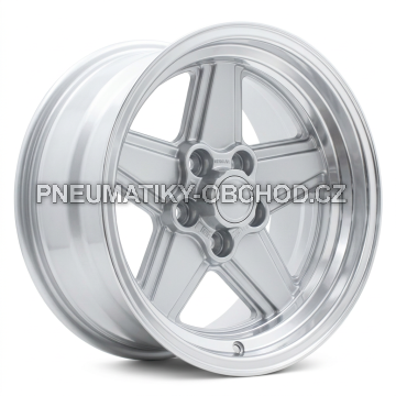 Alu kola Racing Line B1794, 16x8 5x112 ET11, stříbrná + leštěný límec