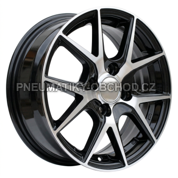 Alu kola Racing Line B1795, 14x5.5 4x100 ET43, černá + leštění
