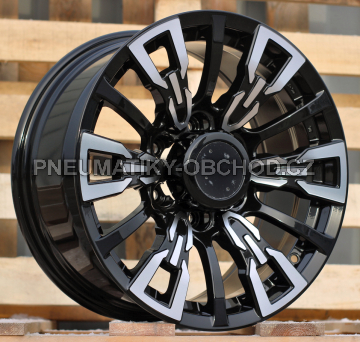 Alu kola Racing Line B1865, 17x8 6x139.7 ET10, černá + leštění