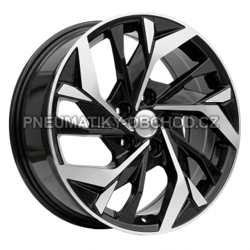 Alu kola Racing Line B1953, 17x6.5 5x114.3 ET48, černá + leštění