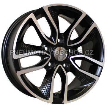 Alu kola Racing Line B5087, 15x6.5 5x100 ET40, černá matná + leštění