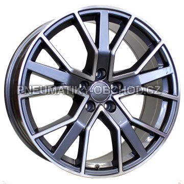 Alu kola Racing Line B5131, 19x8.5 5x112 ET35, šedivá + leštění (zátěžová)