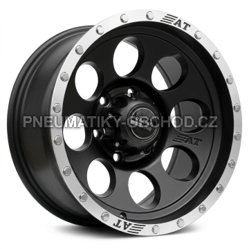 Alu kola Racing Line B5187, 16x8.5 6x139.7 ET-15, černá matná + leštěný límec (zátěžová)