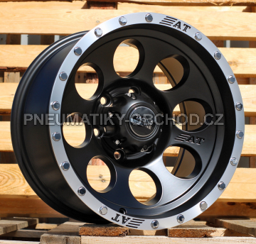 Alu kola Racing Line B5187, 16x8.5 6x139.7 ET-15, černá matná + leštěný límec