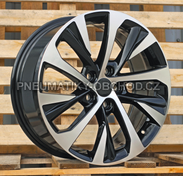 Alu kola Racing Line B5757, 18x7.5 5x114.3 ET40, černá + leštění (zátěžová)