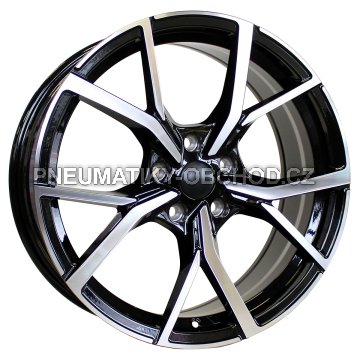 Alu kola Racing Line B5801, 16x7 5x112 ET45, černá + leštění