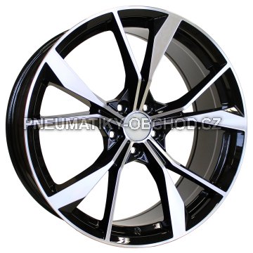 Alu kola Racing Line B5808, 18x8 5x112 ET41, černá + leštění (zátěžová)