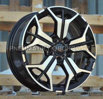 Alu kola Racing Line B5846, 16x6.5 5x114.3 ET40, černá + leštění
