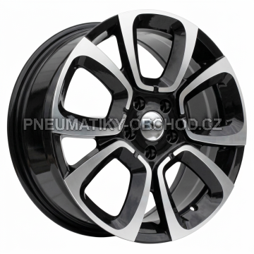 Alu kola Racing Line B5850, 16x6.5 5x108 ET47, černá + leštění