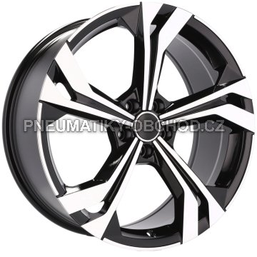 Alu kola Racing Line B5873, 20x8.5 5x112 ET38, černá + leštění (zátěžová)