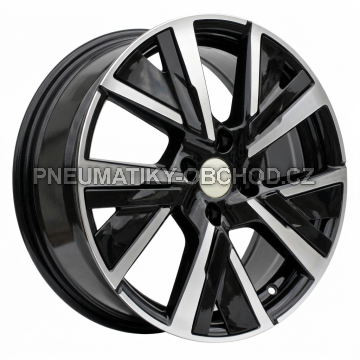Alu kola Racing Line B5906, 17x7 4x108 ET32, černá + leštění