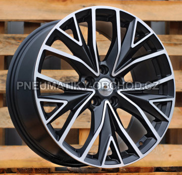 Alu kola Racing Line B5922, 19x8 5x112 ET49, černá matná + leštění