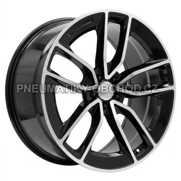 Alu kola Racing Line B5949, 22x11 5x112 ET42, černá + leštění (zátěžová)