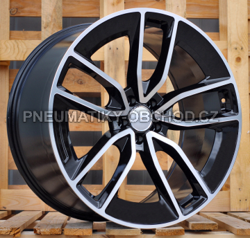 Alu kola Racing Line B5949, 22x11.5 5x112 ET47, černá + leštění (zátěžová)
