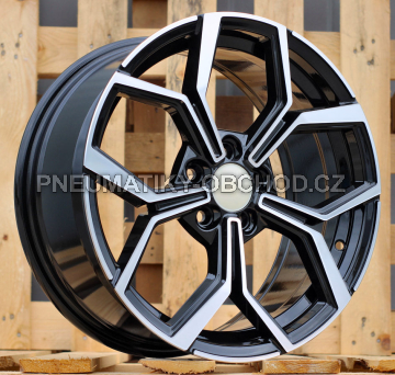 Alu kola Racing Line B5952, 18x7.5 5x100 ET45, černá + leštění