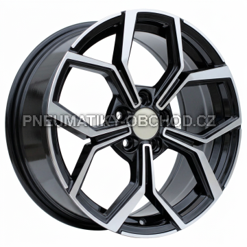 Alu kola Racing Line B5952, 19x8 5x112 ET44, černá + leštění